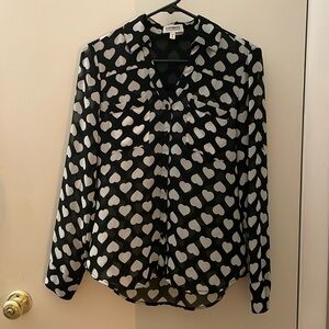 Express Portofino Women’s XS Black with White Hearts